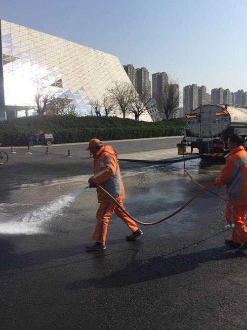 大气污染防治—保洁队4月1日道路大清洗行动